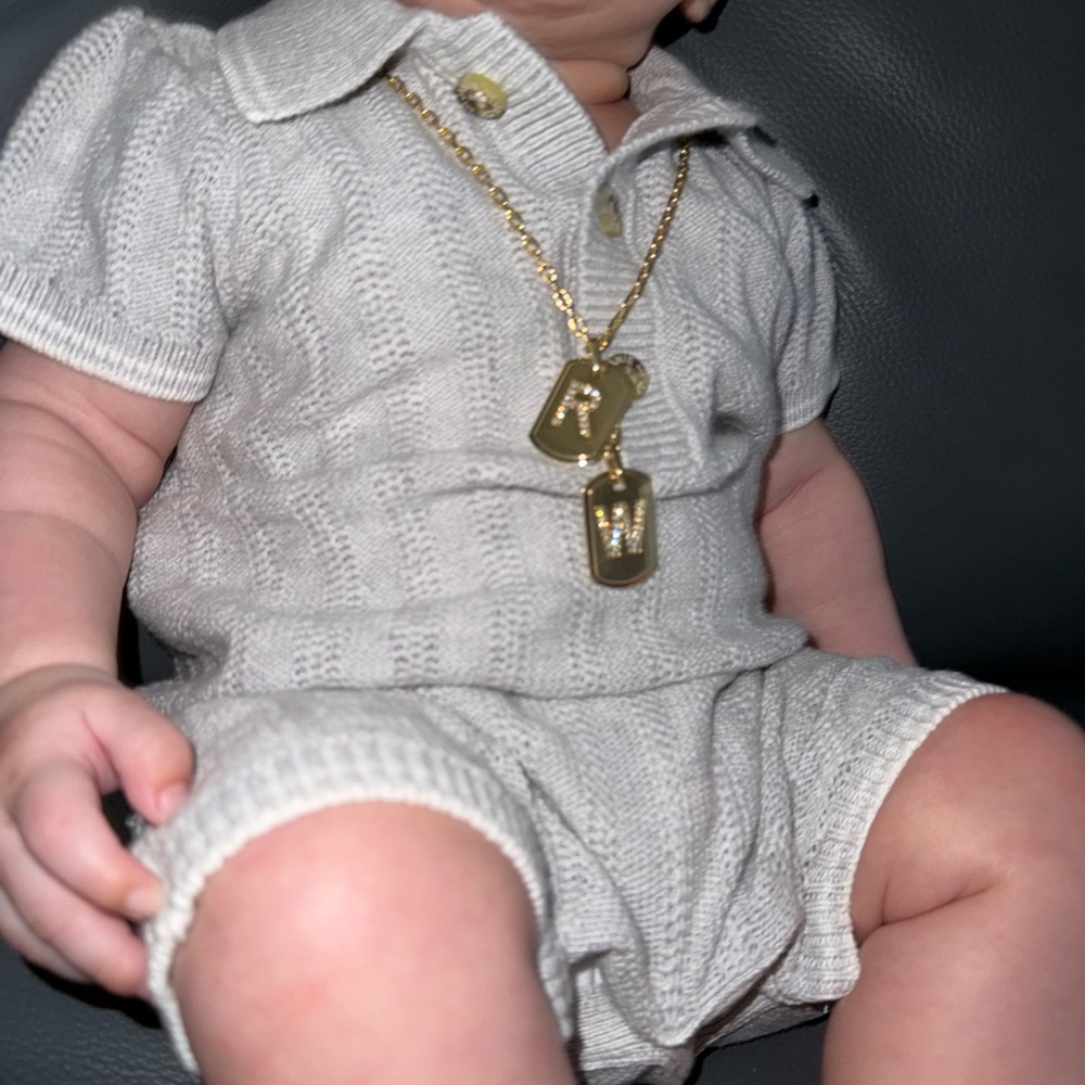 Stylish grey Knit Baby Romper